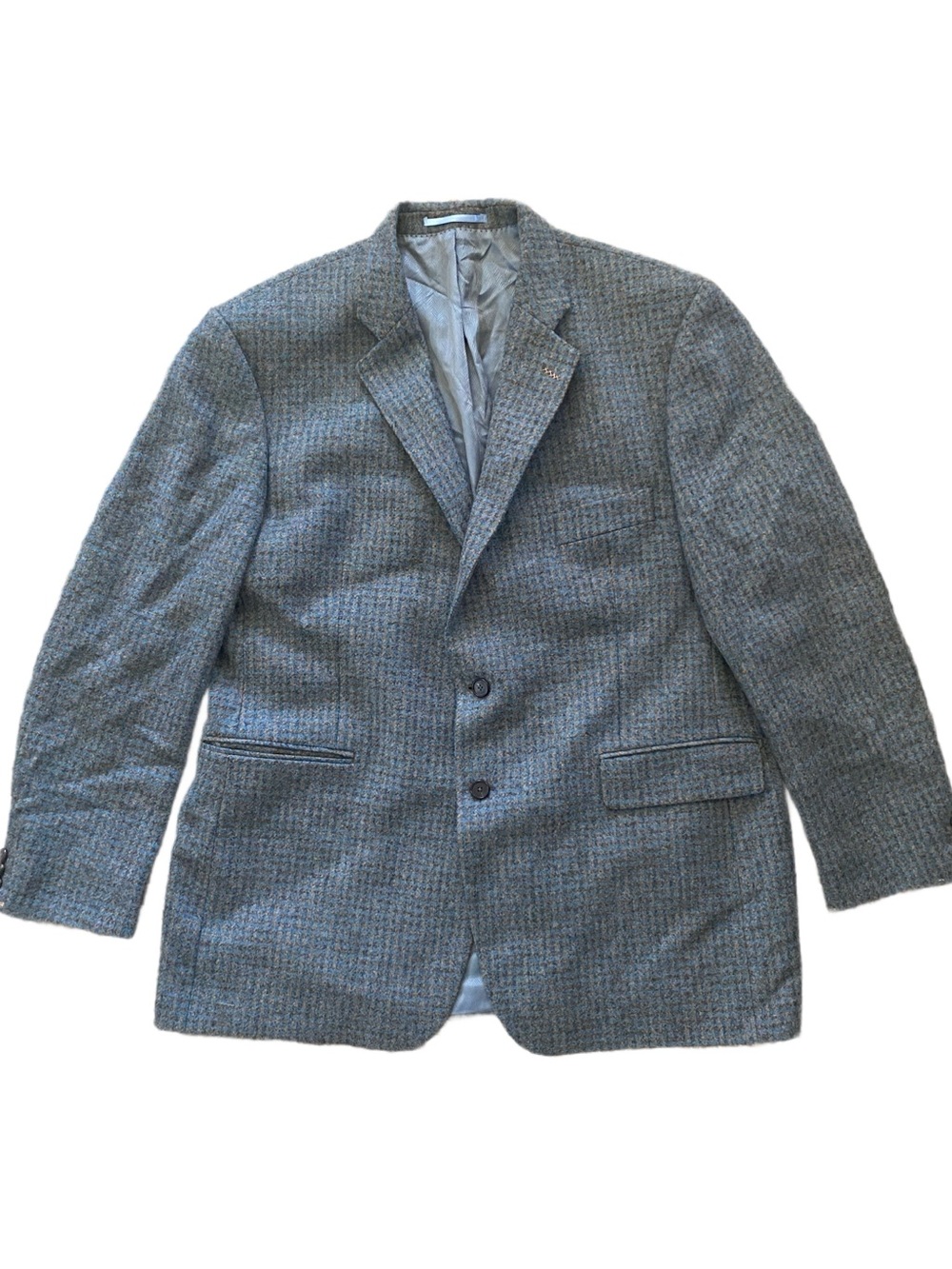 Thomas Pink Gray Brown & Blue Plaid Wool Sport Coat  50 R